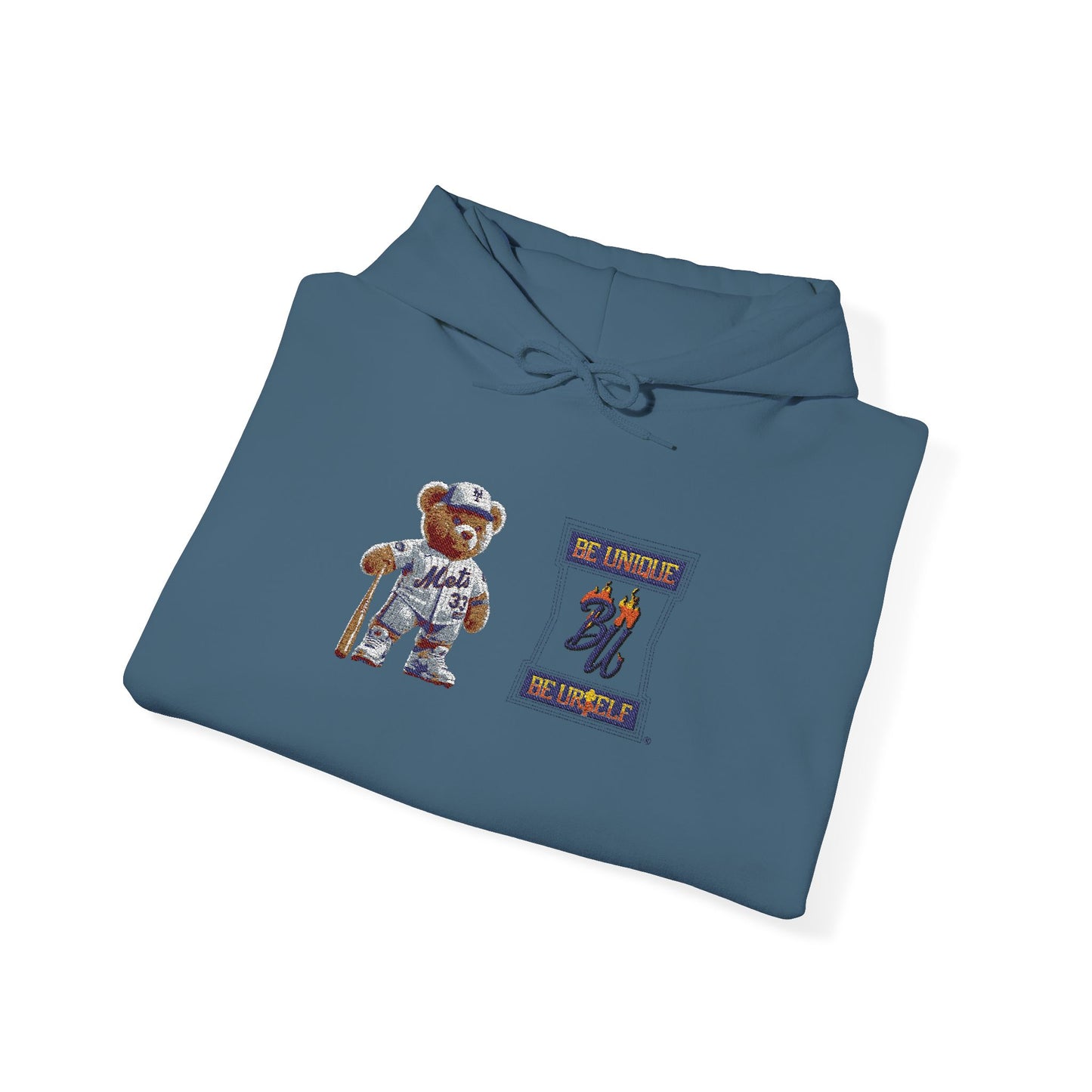 Space Bear Graphic Hoodie — Retro Astronaut Teddy Patch Sweatshirt