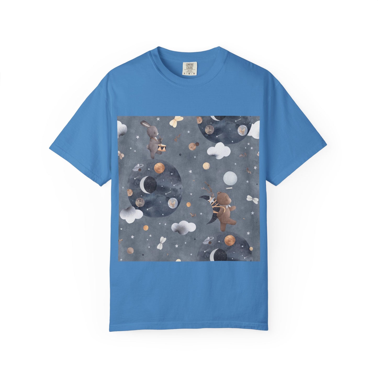 Whimsical Space-Themed T-Shirt, Unisex Graphic Tee, Comfortable Casual Wear, Unique Gift for Friends, Everyday Style, Be Unique Be Yourself