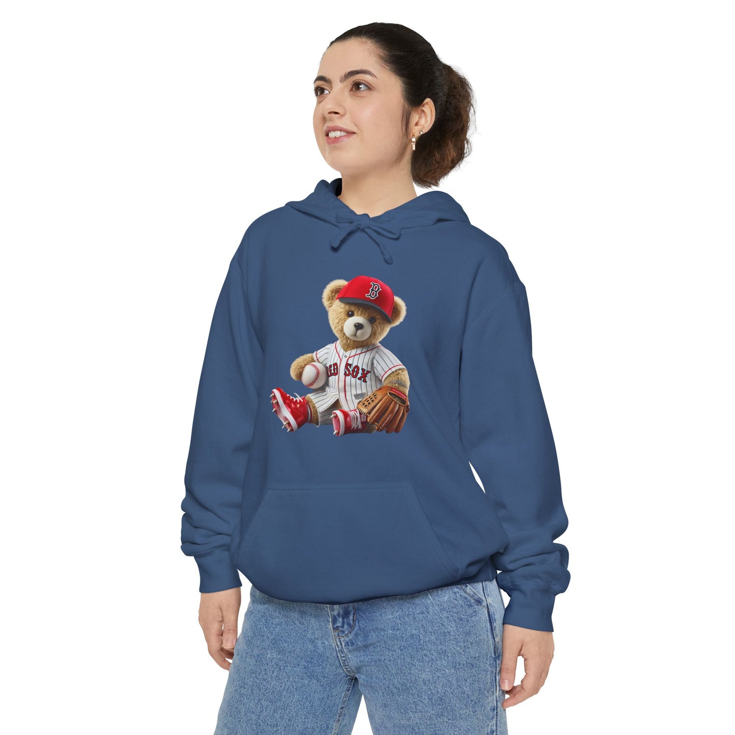 Baseball Bear Hoodie, Cute Unisex Pullover, Sports Gift, Cozy Streetwear, Perfect for Casual Outings, Baseball Fans