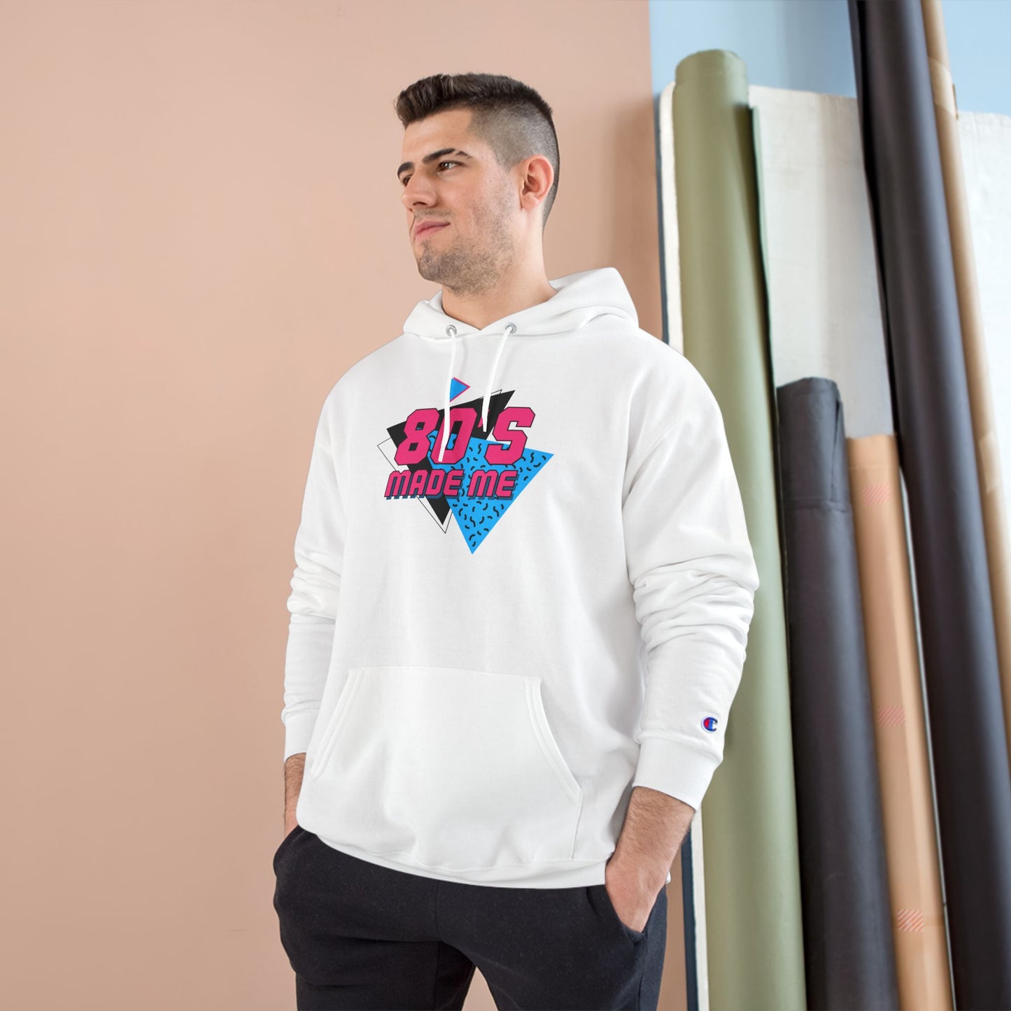 Hoodie — '80s Made Me' Retro Graphic Champion Hoodie