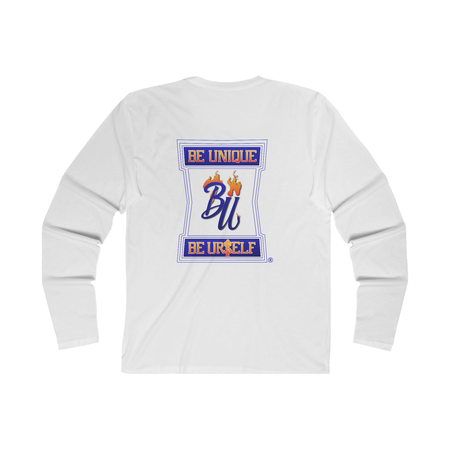 Be Unique Long Sleeve Crew Tee, Casual Men's Shirt, Self-Expression Apparel, Gift for Friends, Stylish Layering Top