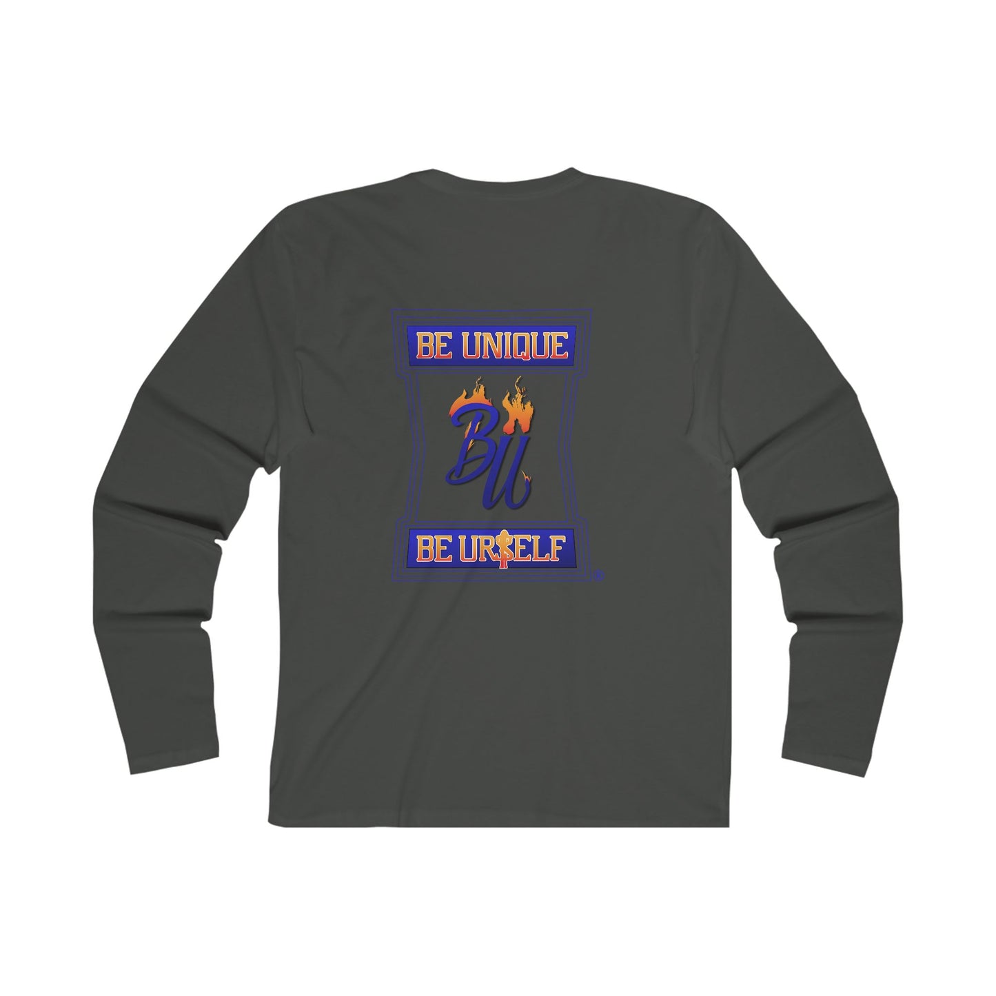 Be Unique Long Sleeve Crew Tee, Casual Men's Shirt, Self-Expression Apparel, Gift for Friends, Stylish Layering Top