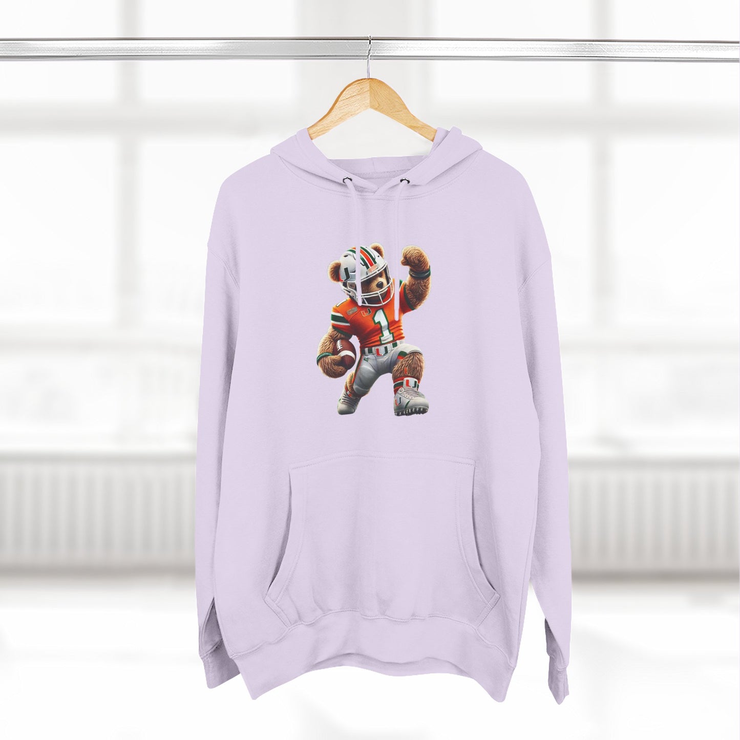 Sporty Three-Panel Fleece Hoodie, Unique Hooded Sweatshirt, Casual Fall Wear, Gift for Sports Fans, Comfortable Activewear