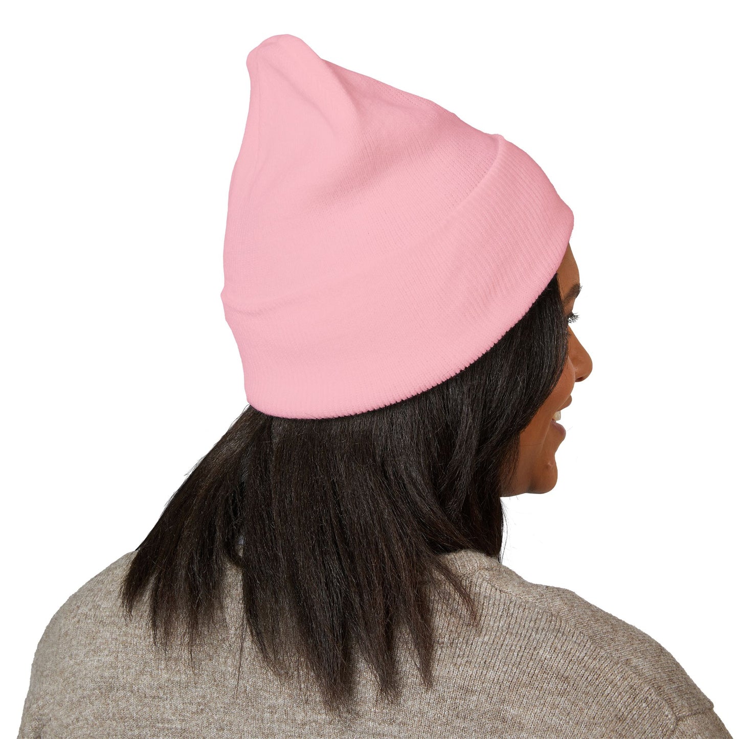Classic Cuffed Beanie with Bold Embroidery, Cozy Winter Hat, Stylish Knit Cap, Perfect Gift for Her, Unisex Beanie