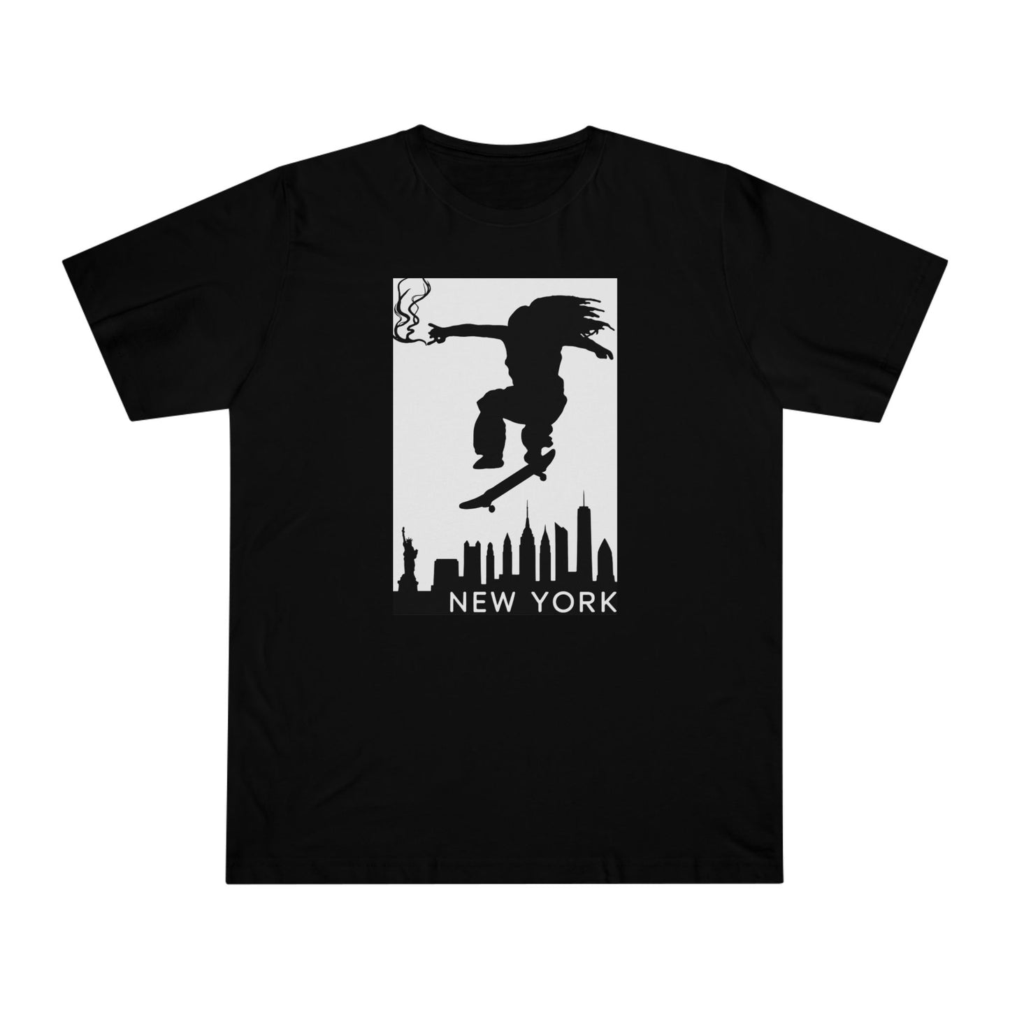 New York City Skater T-shirt, Urban Style Tee, Streetwear Shirt, Skateboarder Apparel, NYC Vibes Fashion
