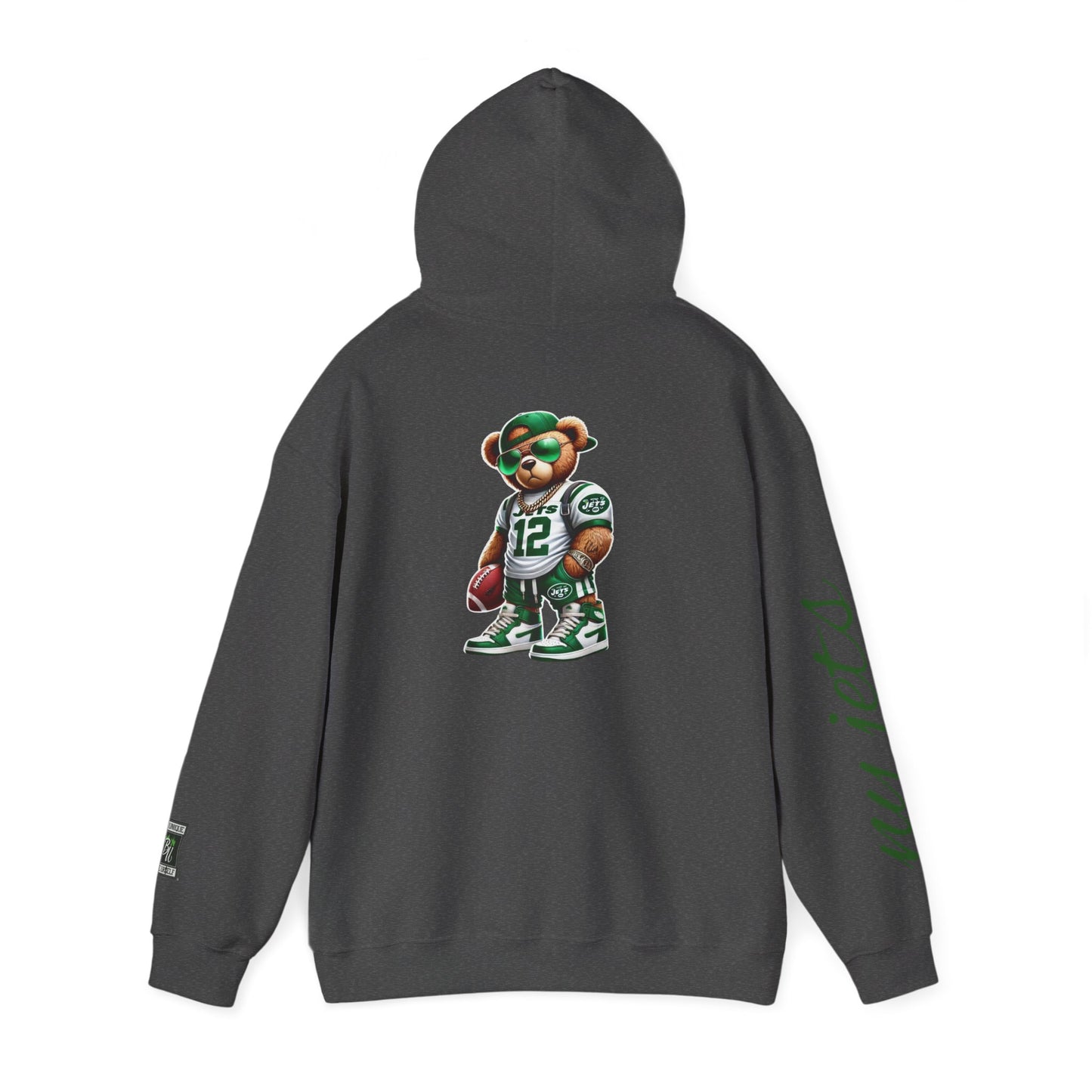 Bear Mascot Football Hoodie — Number 12 Team Spirit Pullover