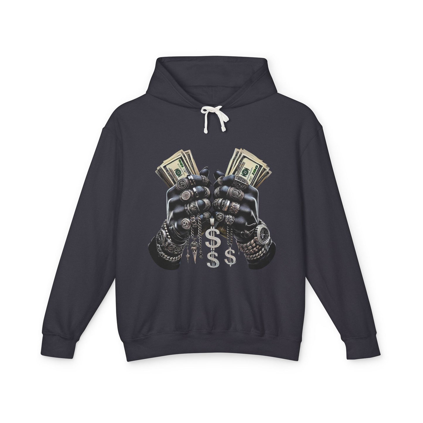 Money Moves Unisex Lightweight Hooded Sweatshirt, Casual Pullover, Streetwear, Unique Gift, Graphic Hoodie, Everyday Wear
