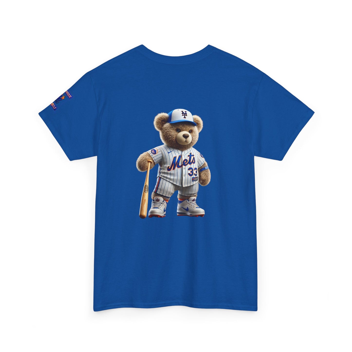 T-Shirt — Teddy Bear Baseball Tee (Mets Inspired)