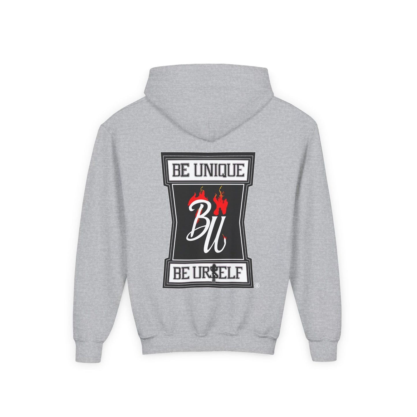 Harley Quinn Inspired Youth Hoodie, Be Unique Be Yourself Sweatshirt, Comic-Con Apparel, Kids Gift, Movie Fan Hoodie