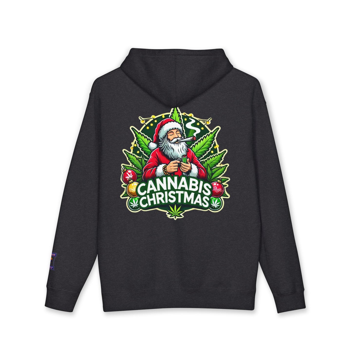 Cannabis Christmas Hoodie, Fun Holiday Apparel, Unisex Sweatshirt, Unique Gift for Cannabis Lovers, Festive Streetwear