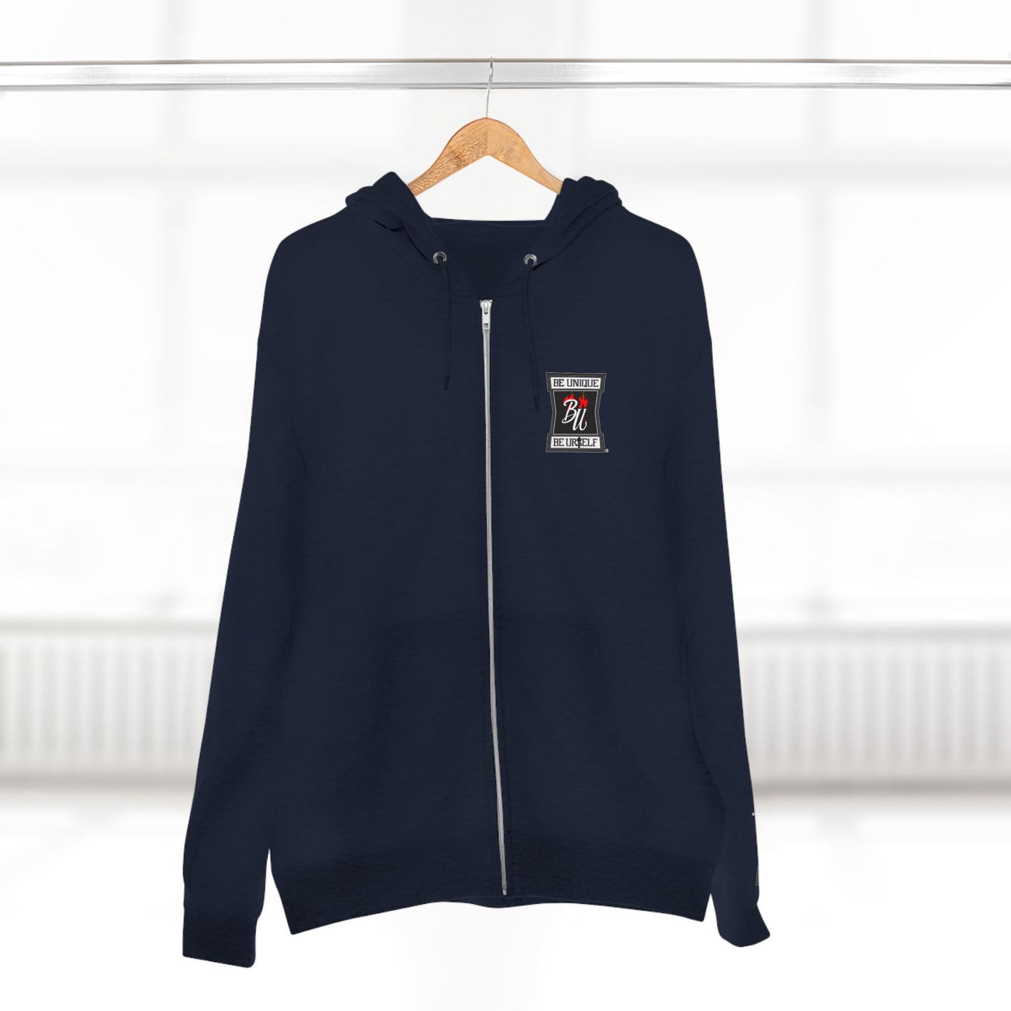 Retro Soda Logo Zip Hoodie — 'Hi' Patch Streetwear Zip-Up