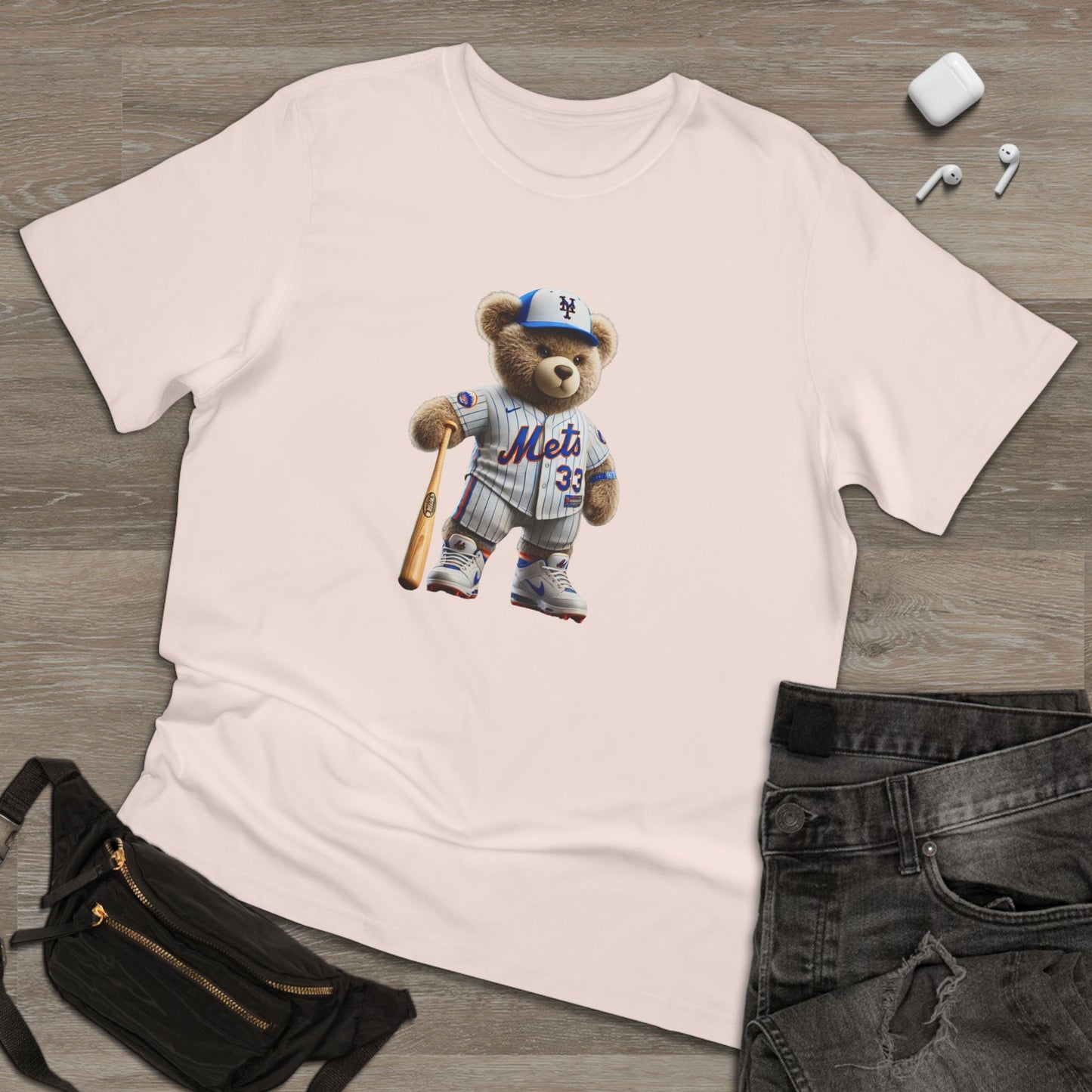 Unisex Bear Baseball T-Shirt, Cute Animal Tee, Gift for Sports Fans, Casual Wear, Soft Cotton Top