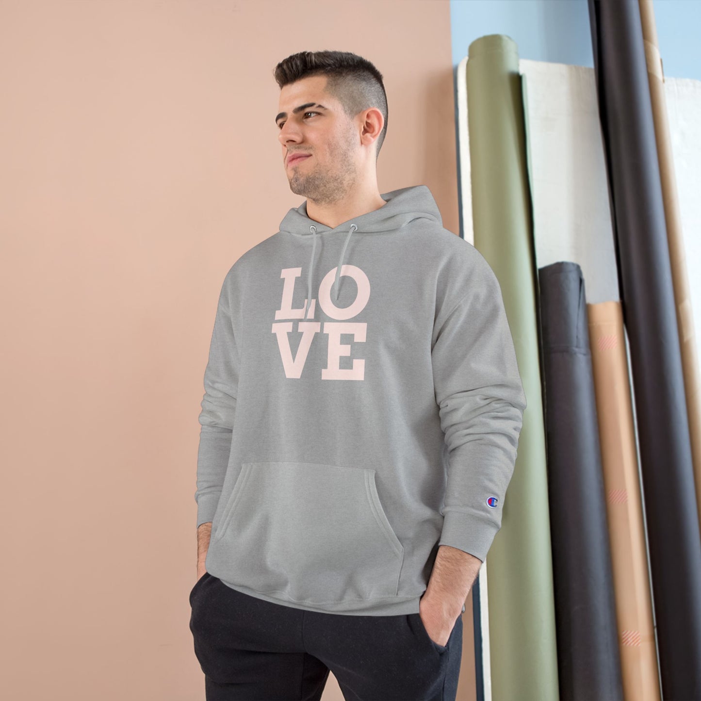Champion Hoodie with Love & Be Unique Designs | Trendy Unisex Apparel | Perfect for Everyday Wear, Casual Outings, Gift Ideas