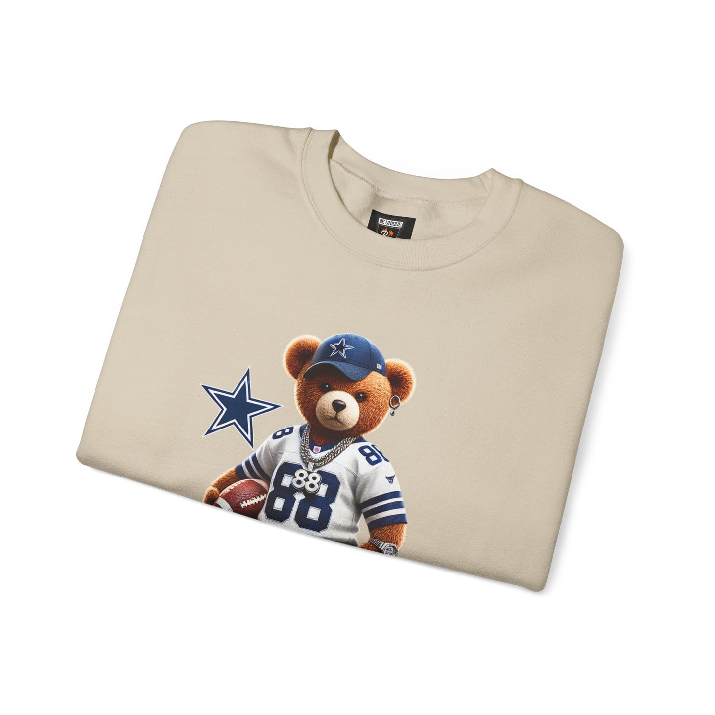 Sporty Bear Crewneck Sweatshirt, Casual Fall Fashion, Coziest Gift for Football Fans, Unisex Sweatshirt, Perfect for Game Days