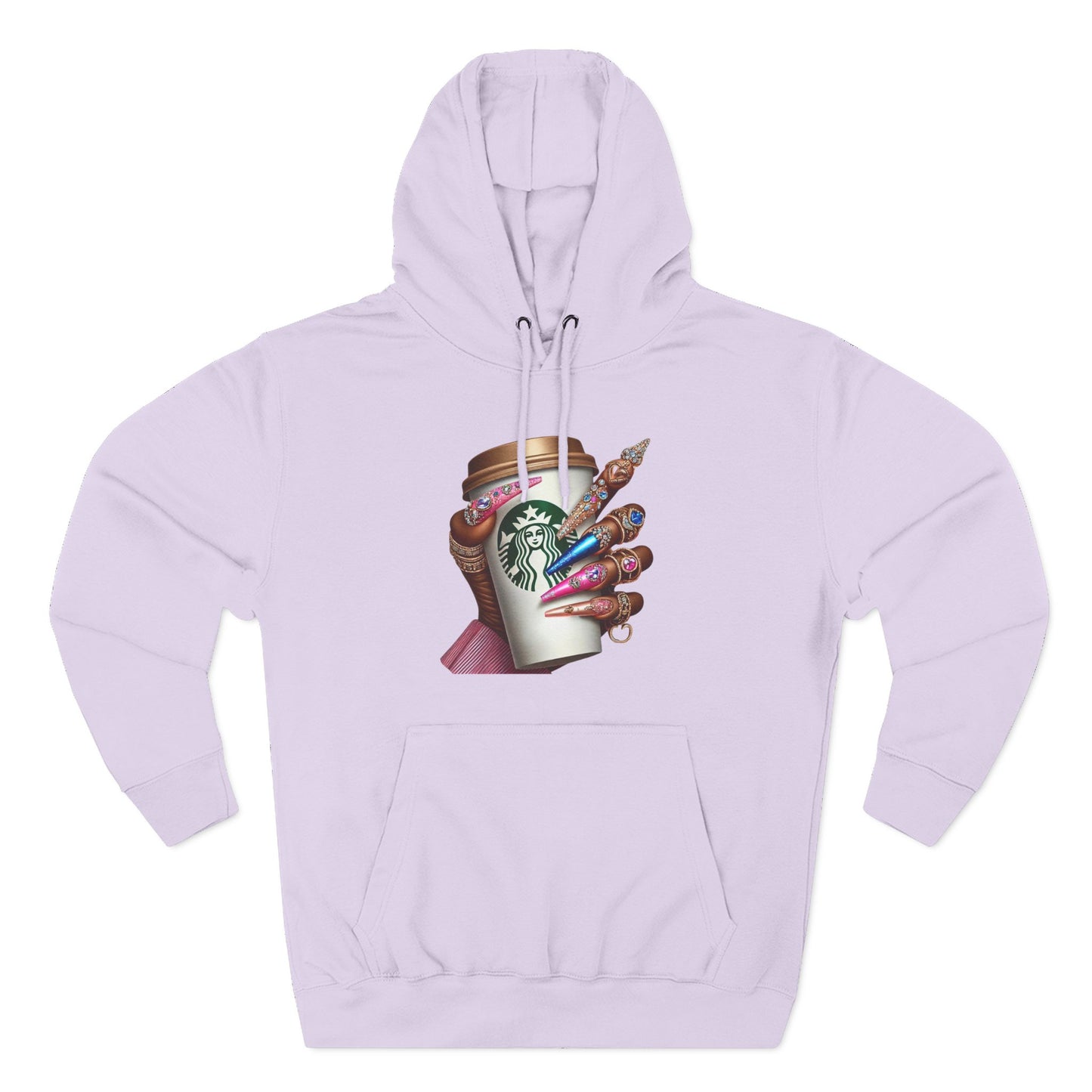 Artistic Coffee Lover's Fleece Hoodie