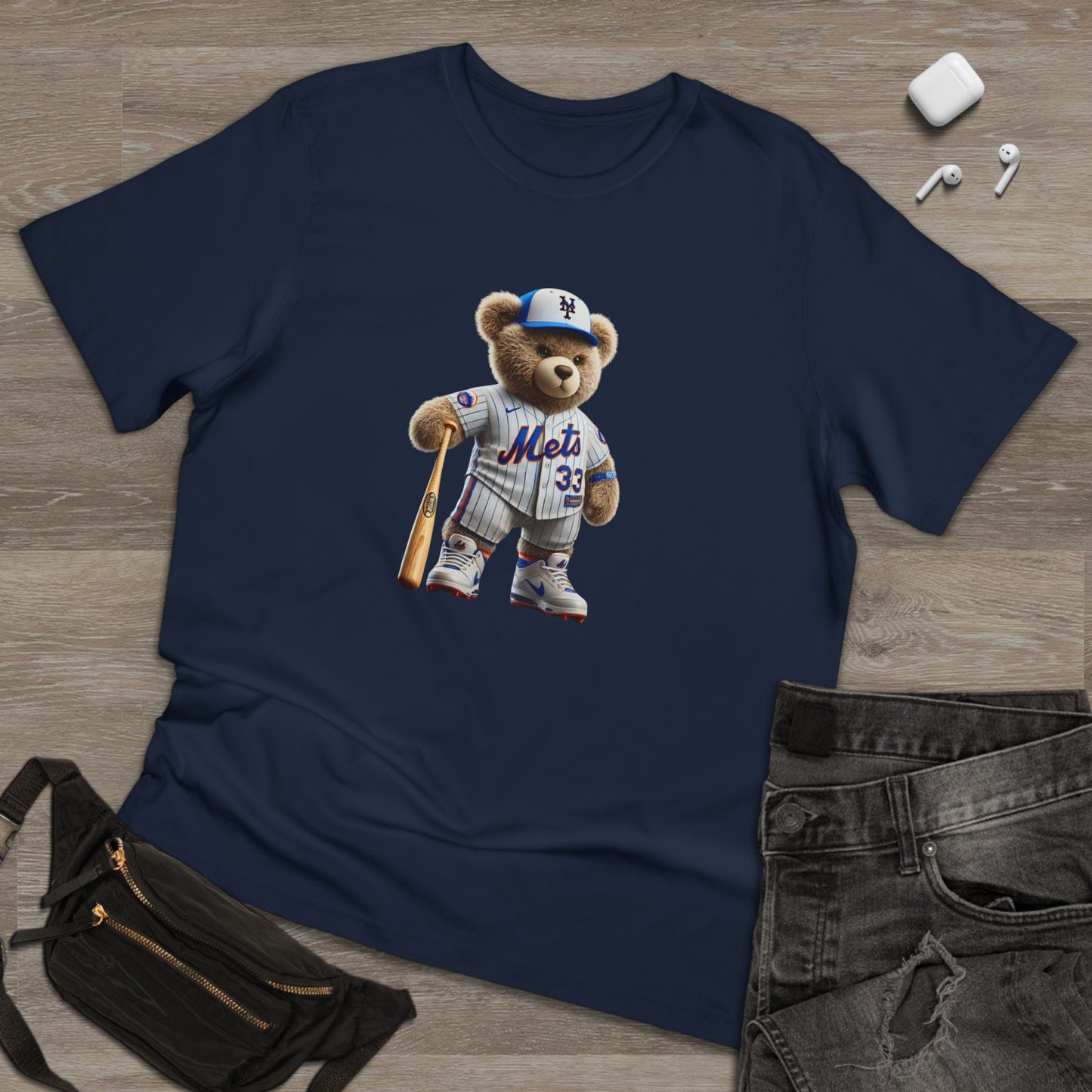 Unisex Bear Baseball T-Shirt, Cute Animal Tee, Gift for Sports Fans, Casual Wear, Soft Cotton Top