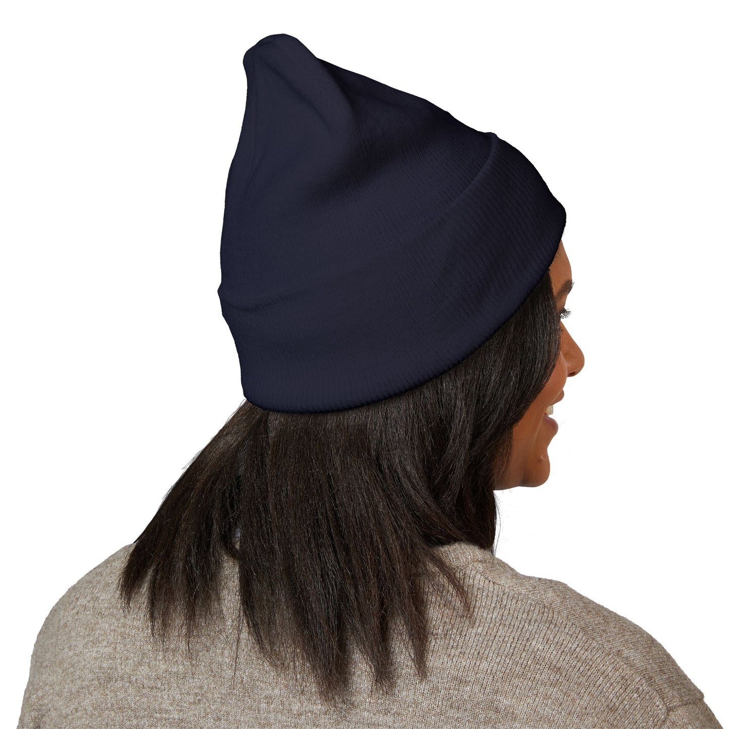 Classic Cuffed Beanie with Bold Embroidery, Cozy Winter Hat, Stylish Knit Cap, Perfect Gift for Her, Unisex Beanie