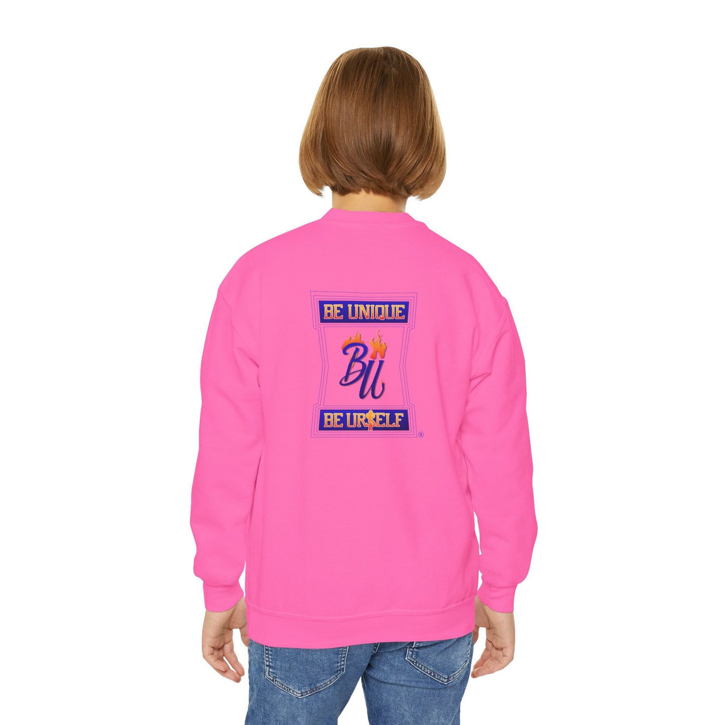 Youth Crewneck Sweatshirt with Playful Dog Design | Perfect for Pet Lovers, Everyday Comfort, Gift Idea, Unique Style, Trendy Apparel
