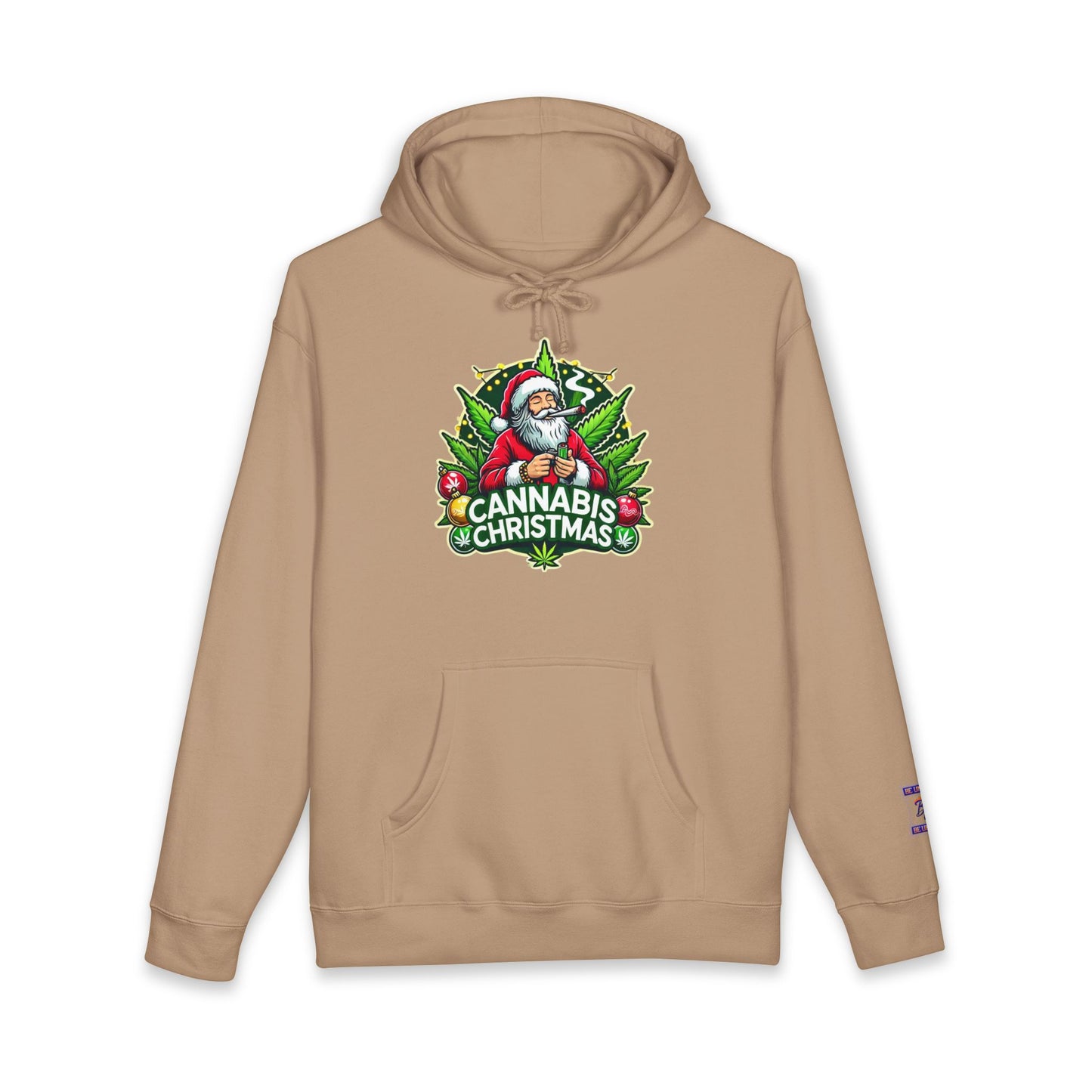 Cannabis Christmas Hoodie, Fun Holiday Apparel, Unisex Sweatshirt, Unique Gift for Cannabis Lovers, Festive Streetwear