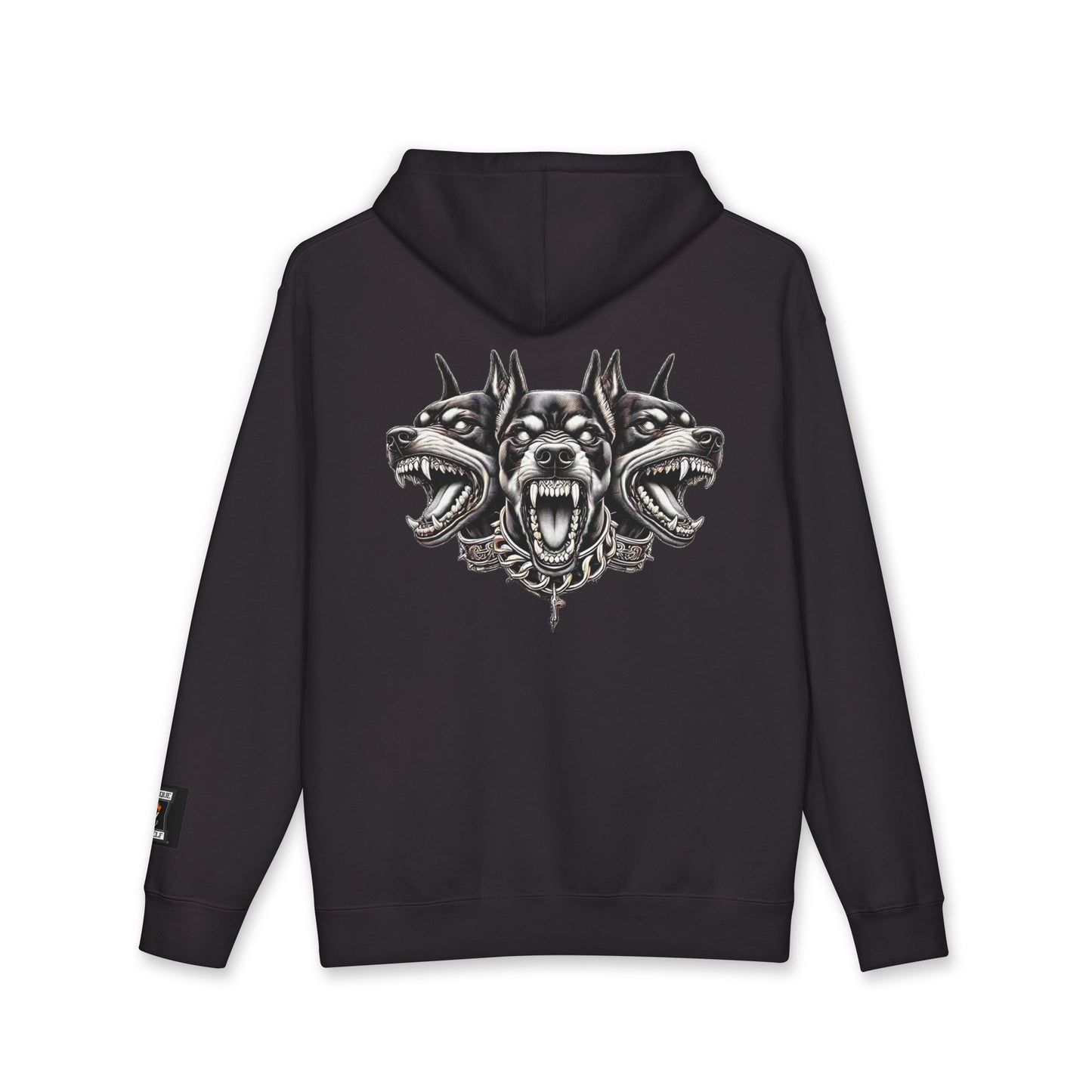 Hooded Sweatshirt with Fierce Three-Headed Dog Design - Perfect for Dog Lovers, Gift for Birthdays, Cool Streetwear, Casual Comfort, [...]