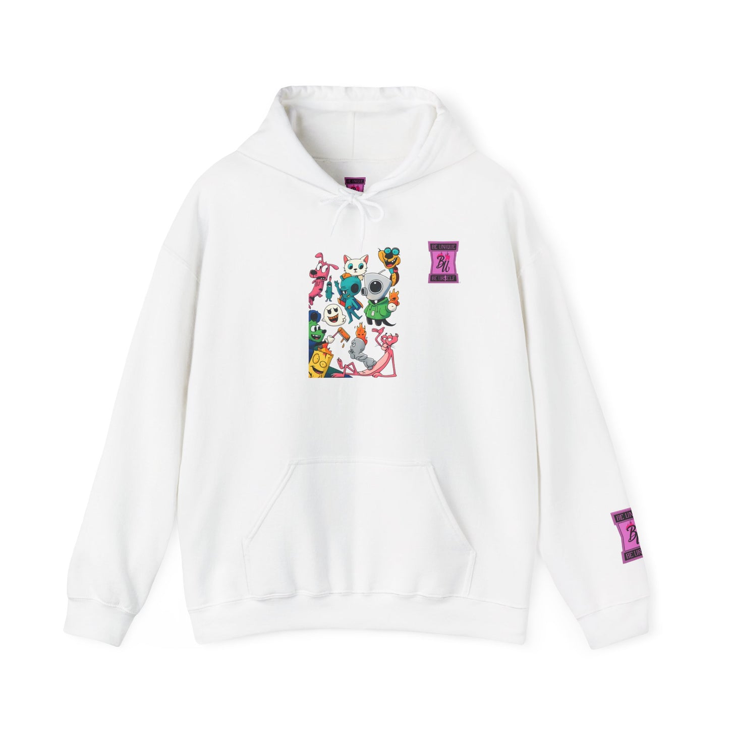 Hoodie — Cute Kawaii Character Collage Pullover