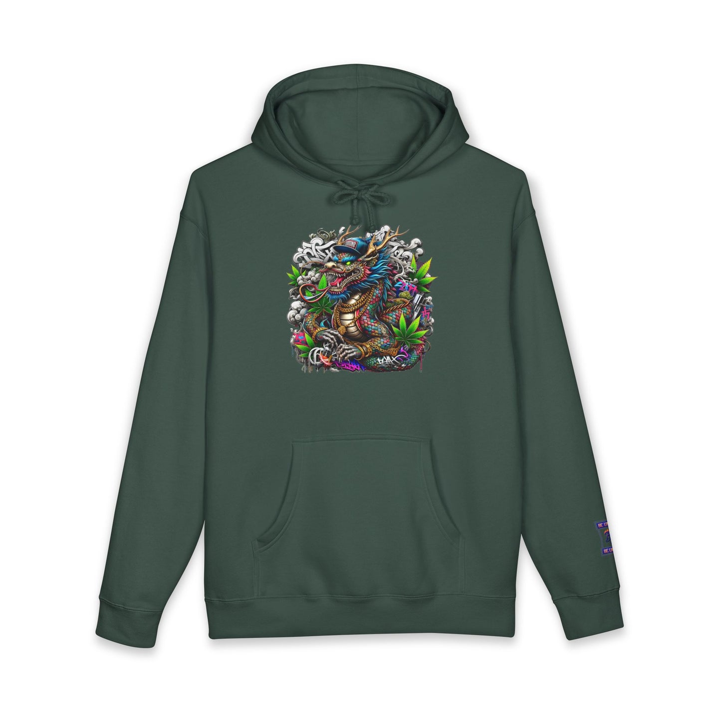Colorful Dragon Design Unisex Heavyweight Hoodie, Graphic Sweatshirt, Streetwear Fashion, Unique Gift, Cozy Wear