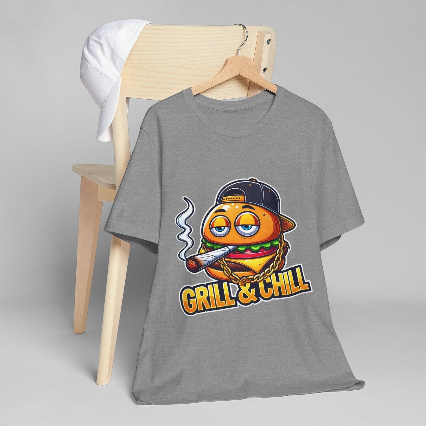 Grill & Chill T-Shirt, Fun BBQ Shirt, Summer Party Apparel, Casual Gift, Unisex Graphic Tee