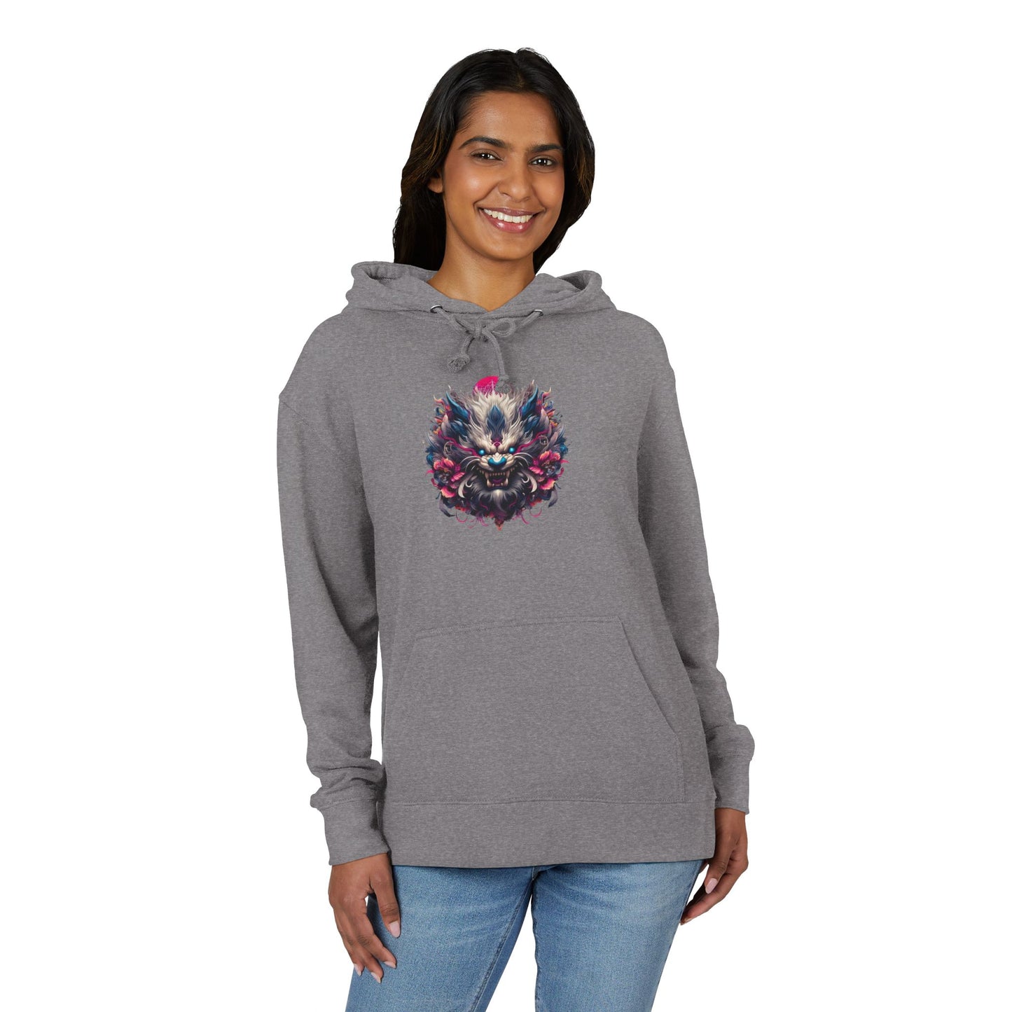 Hoodie — Be Unique Be Urself Blue Flame Graphic Hooded Sweatshirt