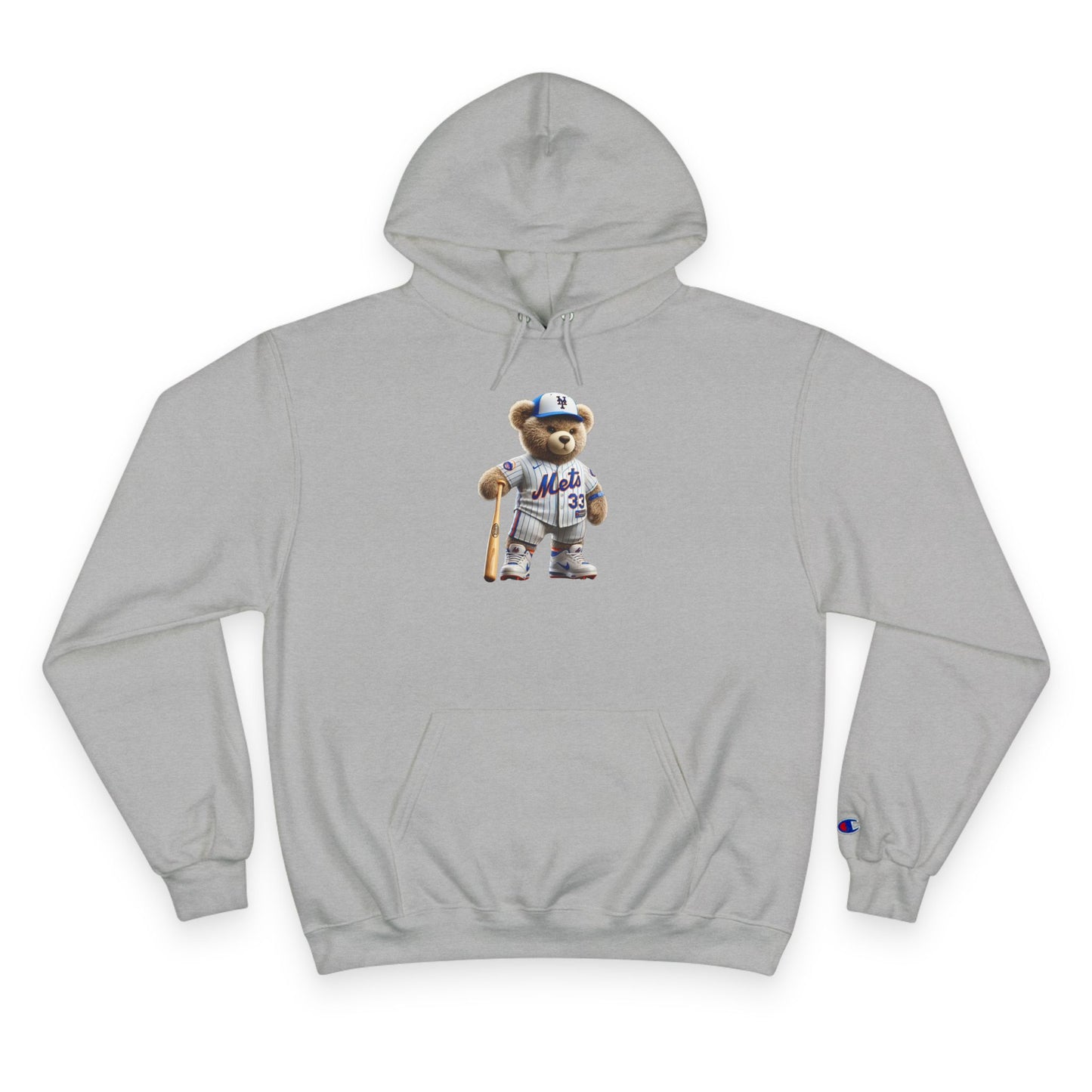 Cute Sports Bear Hoodie, Cozy Sweatshirt, Gift for Sports Fans, Casual Wear, Unisex Champion Hoodie, Birthday Present, Animal Lover Apparel