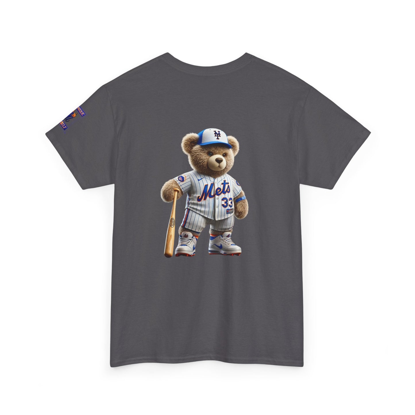 T-Shirt — Teddy Bear Baseball Tee (Mets Inspired)