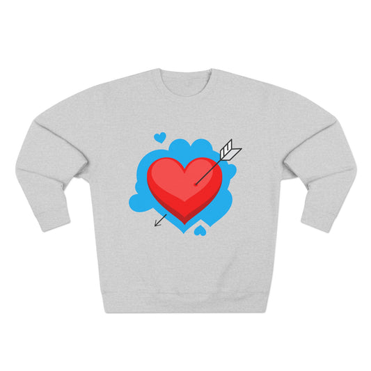 Heart & Self Expression Crewneck Sweatshirt - Cozy Unisex Top for Valentine's Day, Unique Gift, Casual Wear, Be Unique, Comfortable Fashion