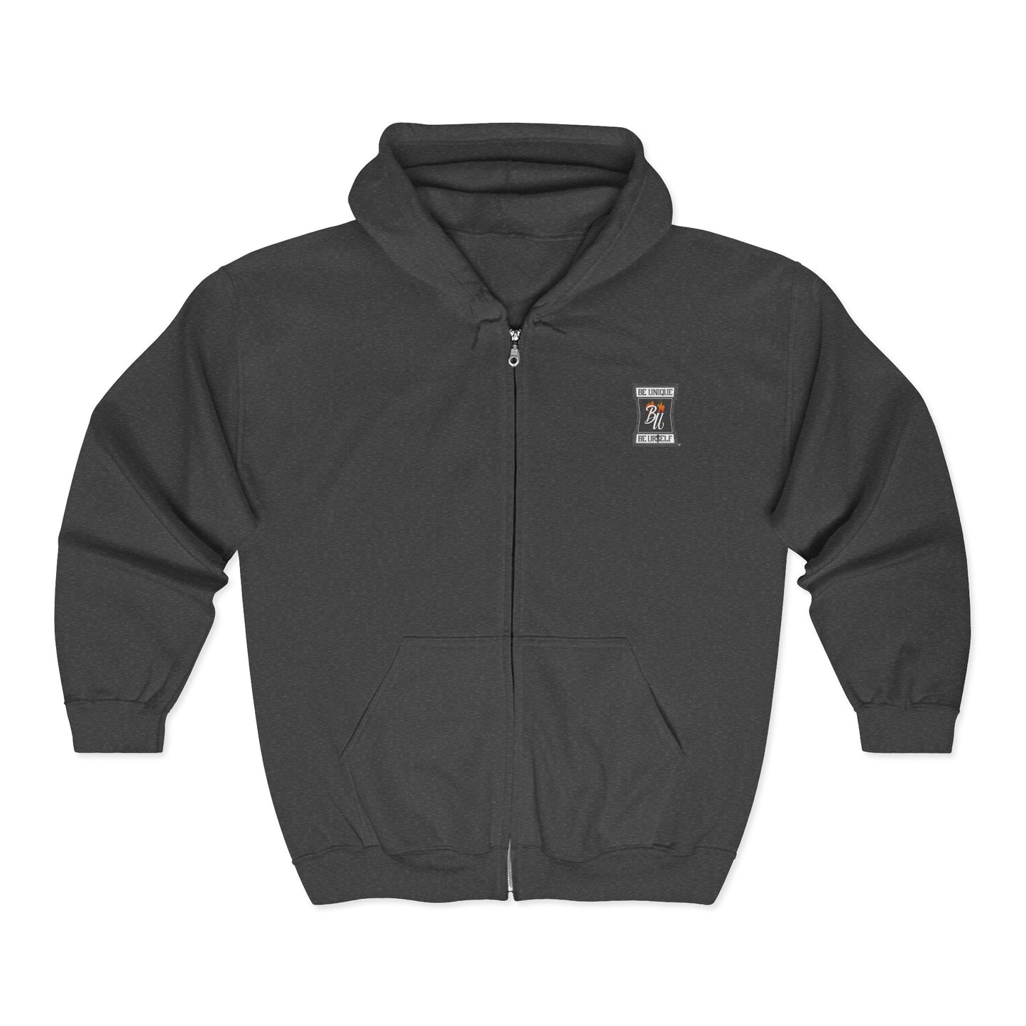 Zip Hoodie — Grizzled Hands Crushing Money Graphic Zip-Up