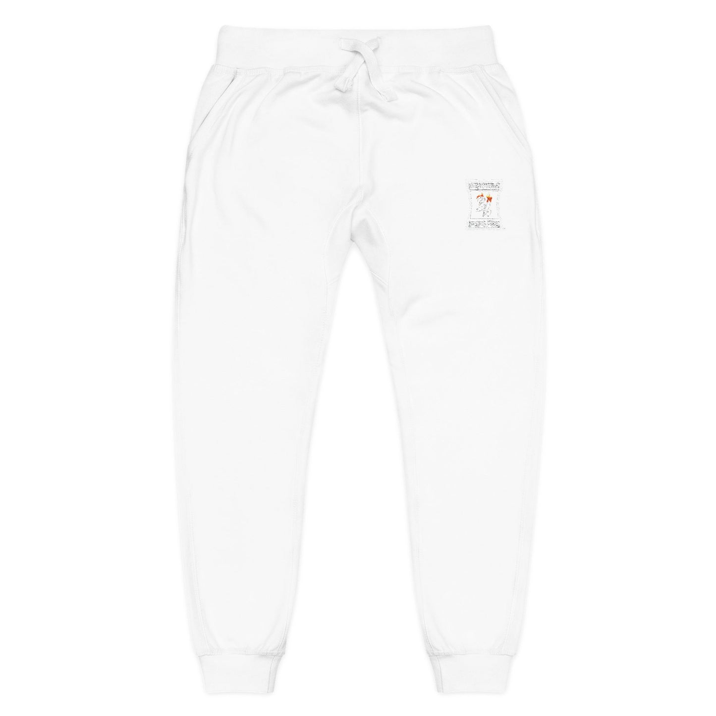 Embroidered Coral Sweatpants – Cozy Fleece Joggers with Script Accent