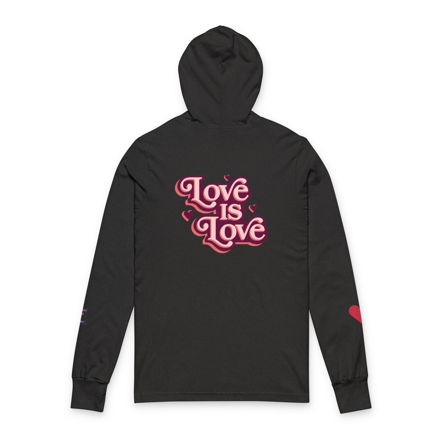 Love is Love Unisex Hooded Long Sleeve Tee, LGBTQ+ Apparel, Gender-Neutral Shirt, Casual Wear, Gift for Pride, Everyday Comfort