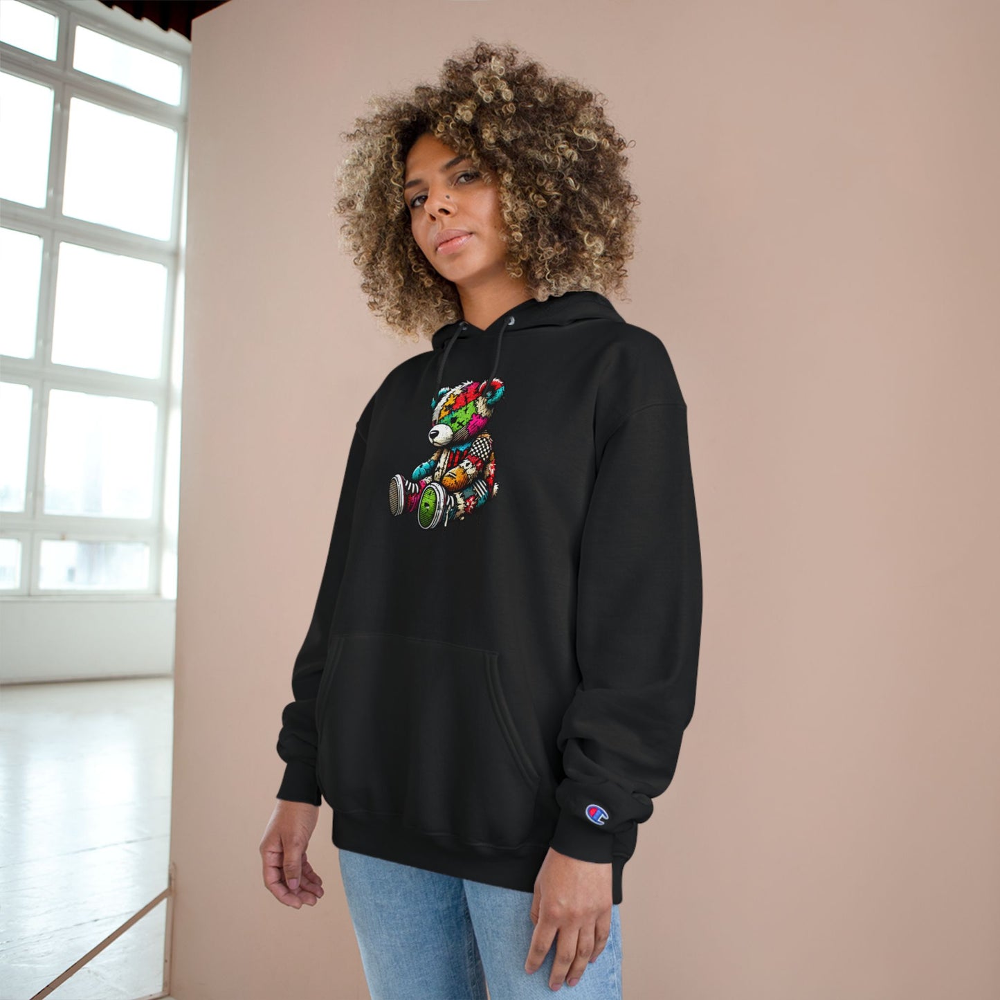 Whimsical Bear Graphic Hoodie - Be Unique, Be Yourself