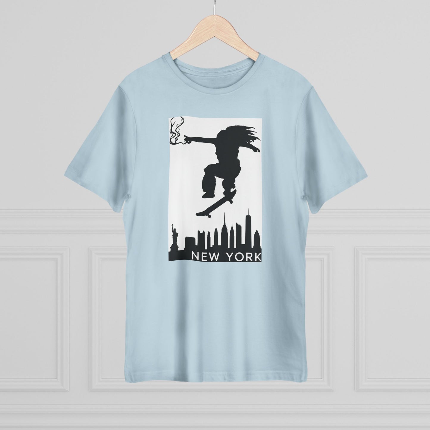 New York City Skater T-shirt, Urban Style Tee, Streetwear Shirt, Skateboarder Apparel, NYC Vibes Fashion