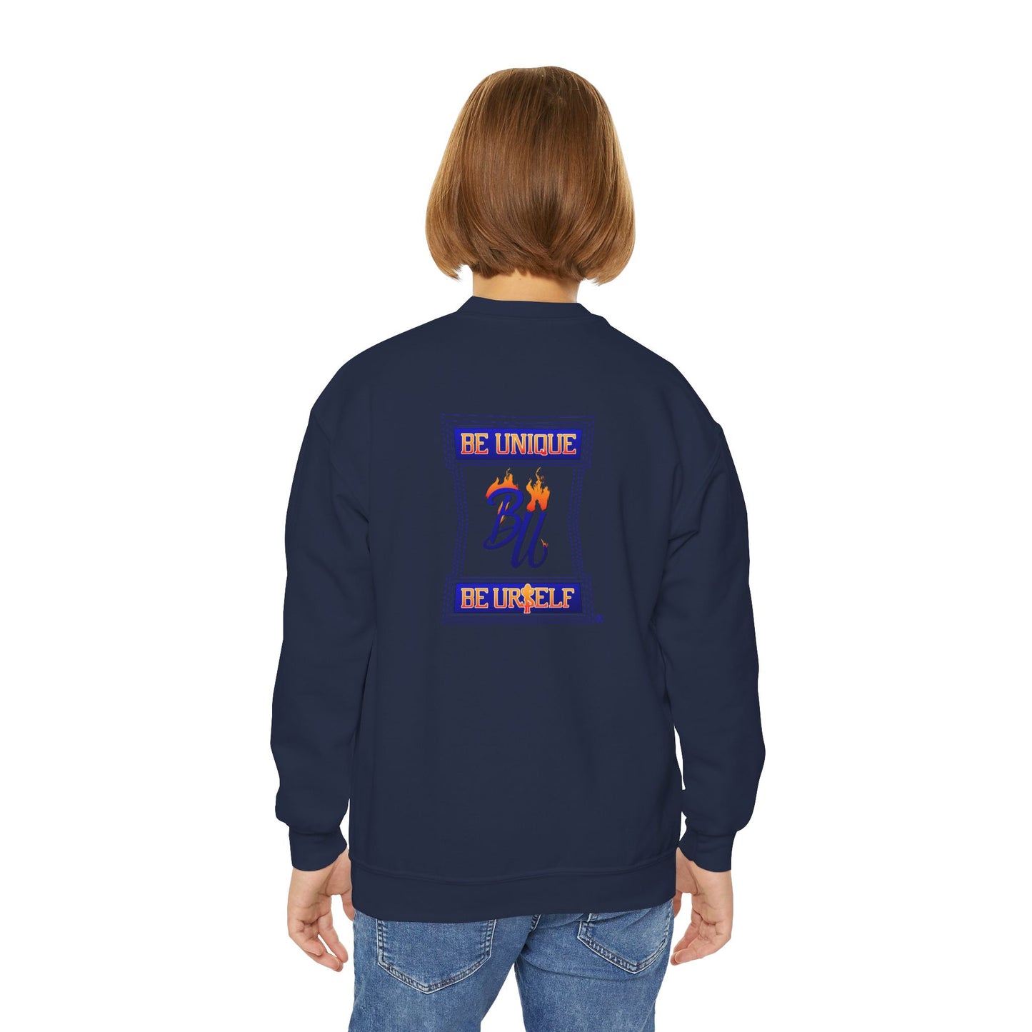 Youth Crewneck Sweatshirt with Playful Dog Design | Perfect for Pet Lovers, Everyday Comfort, Gift Idea, Unique Style, Trendy Apparel
