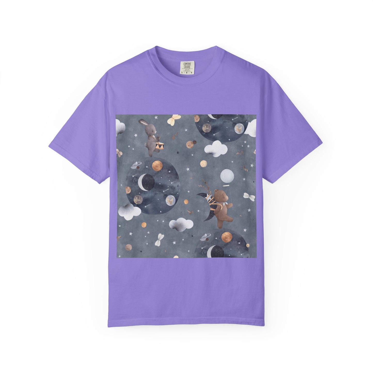 Whimsical Space-Themed T-Shirt, Unisex Graphic Tee, Comfortable Casual Wear, Unique Gift for Friends, Everyday Style, Be Unique Be Yourself