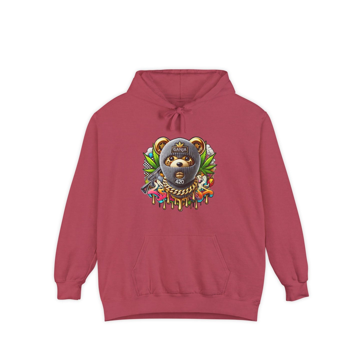 Artistic Bear Hoodie, Unisex Pullover, Unique Graphic Sweatshirt, Cozy Gift for Nature Lovers, Trendy Streetwear