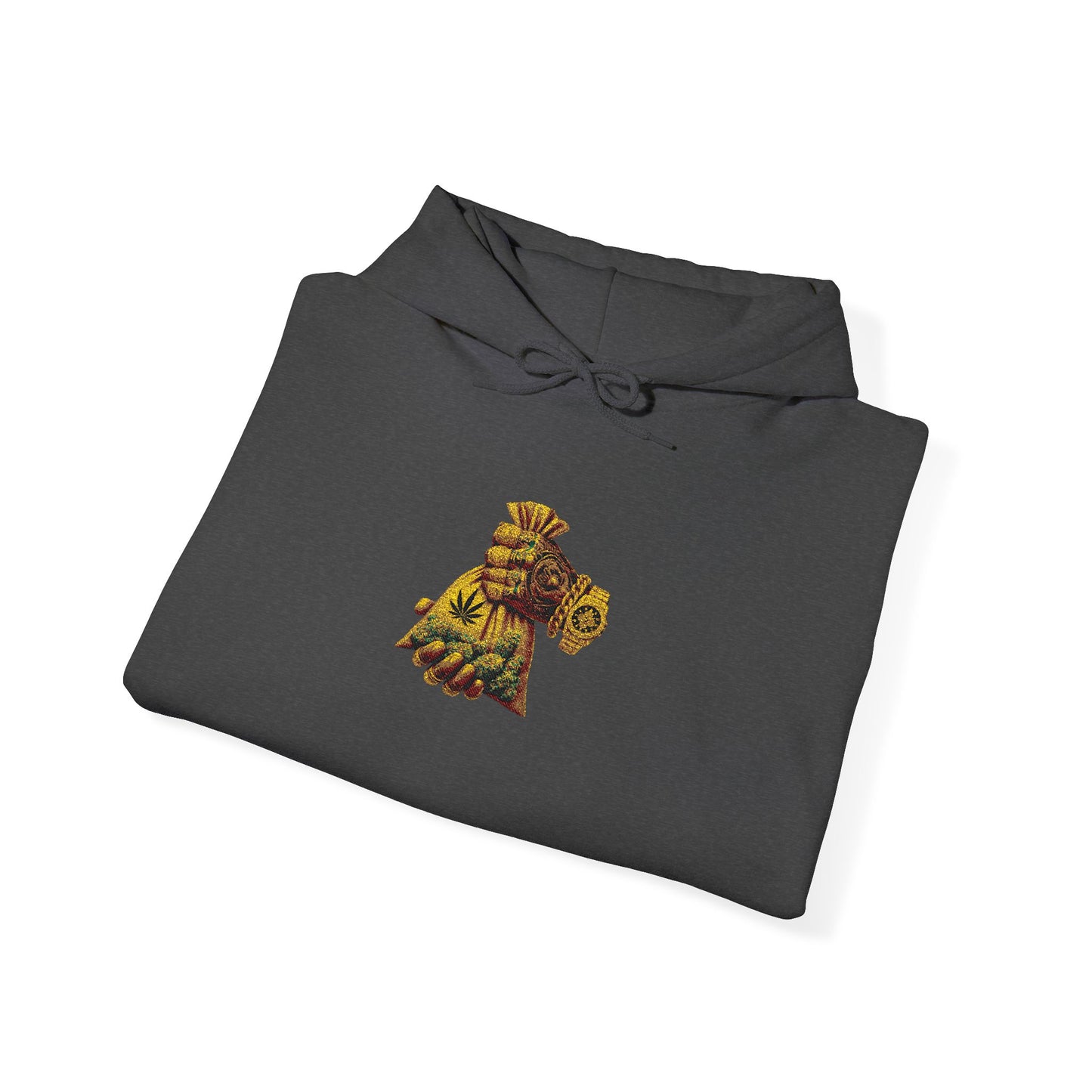 Hoodie — Golden Floral Teddy Bear Graphic Pullover