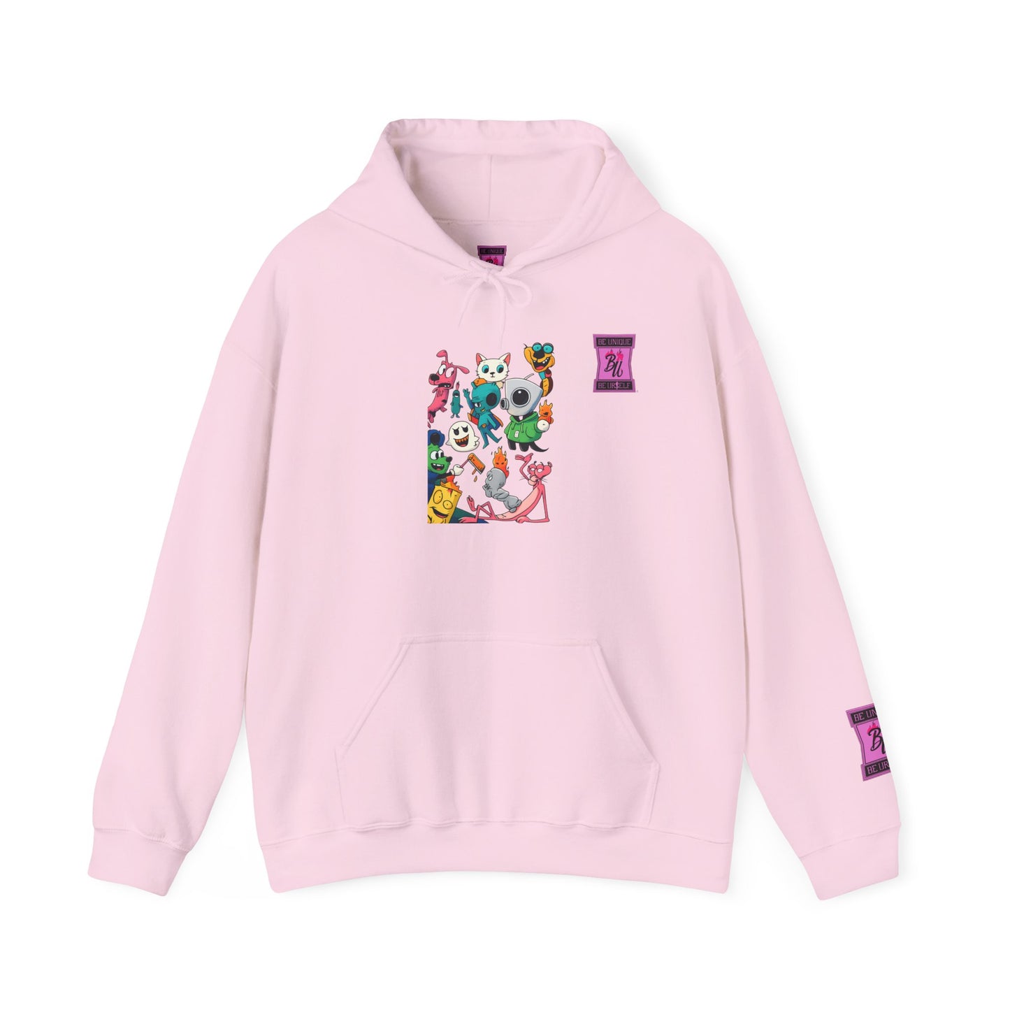Hoodie — Cute Kawaii Character Collage Pullover
