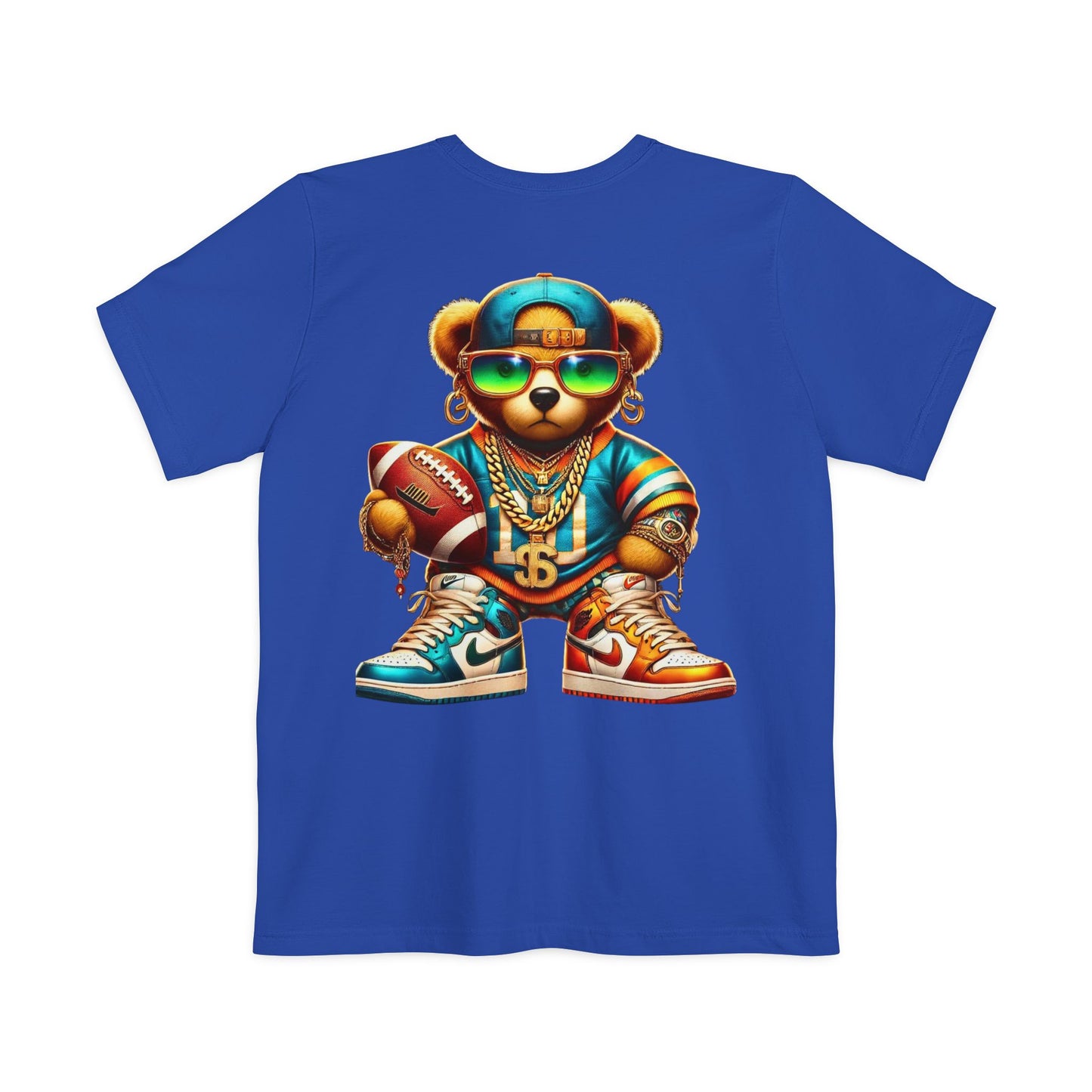 Trendy Hip-Hop Bear Pocket T-Shirt | Unisex Streetwear Tee | Cool Graphic Tee for Sports Lovers | Gift for Teens & Athletes