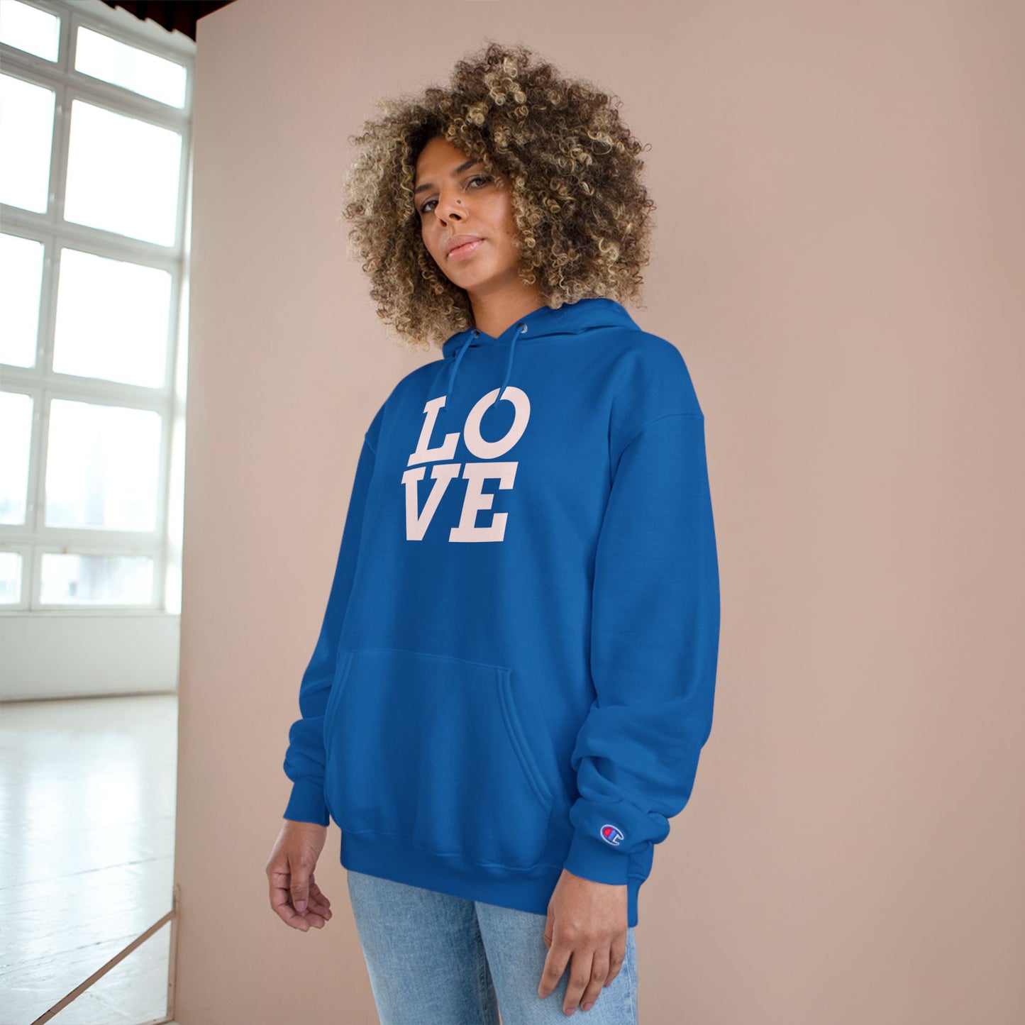 Champion Hoodie with Love & Be Unique Designs | Trendy Unisex Apparel | Perfect for Everyday Wear, Casual Outings, Gift Ideas
