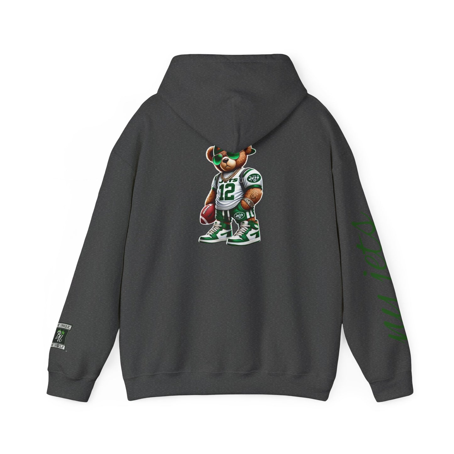 Bear Mascot Football Hoodie — Number 12 Team Spirit Pullover