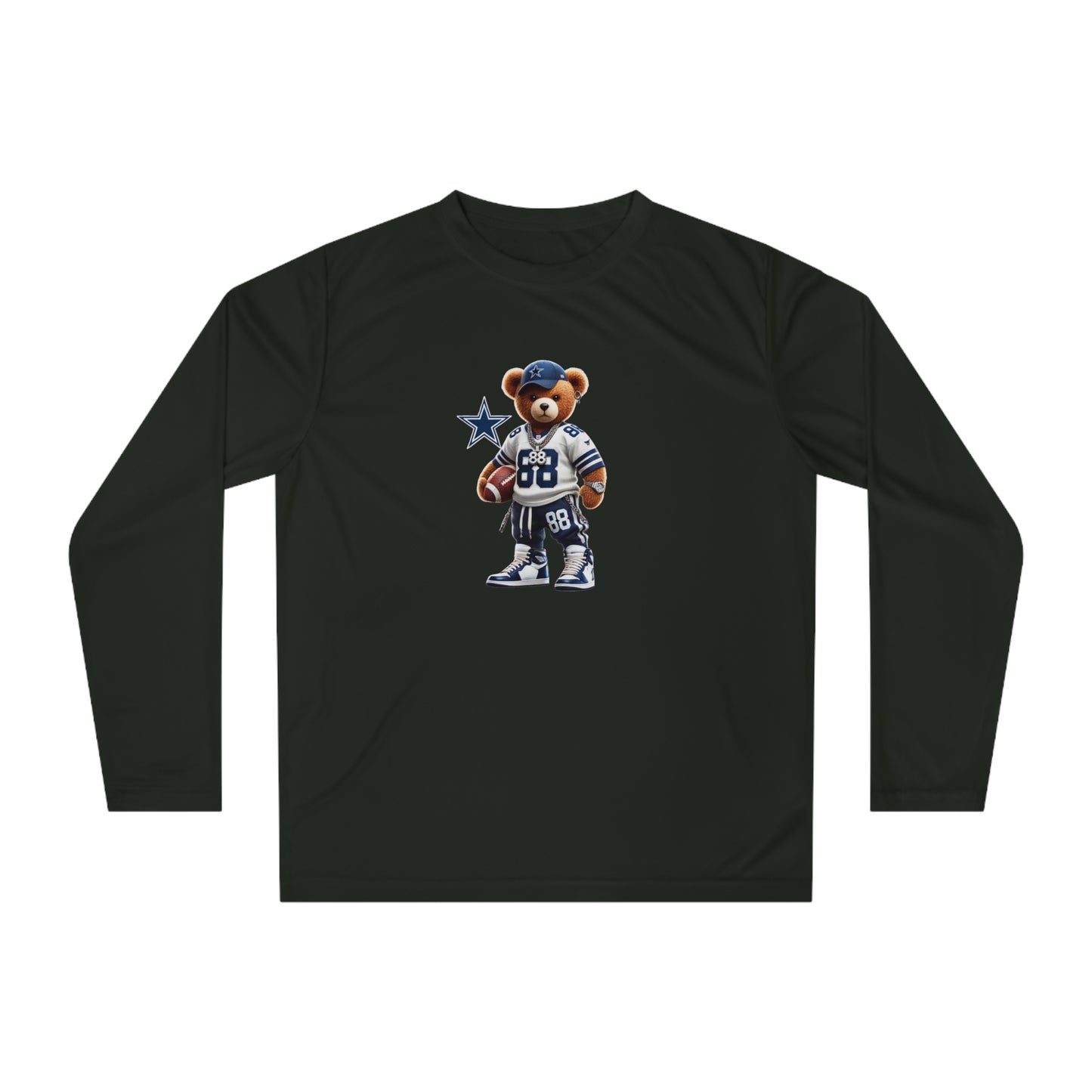 Sporty Bear Long Sleeve Shirt - Unisex Performance Tee for Fans, Gym Wear, Gift for Sports Lovers, Casual Athleisure Top