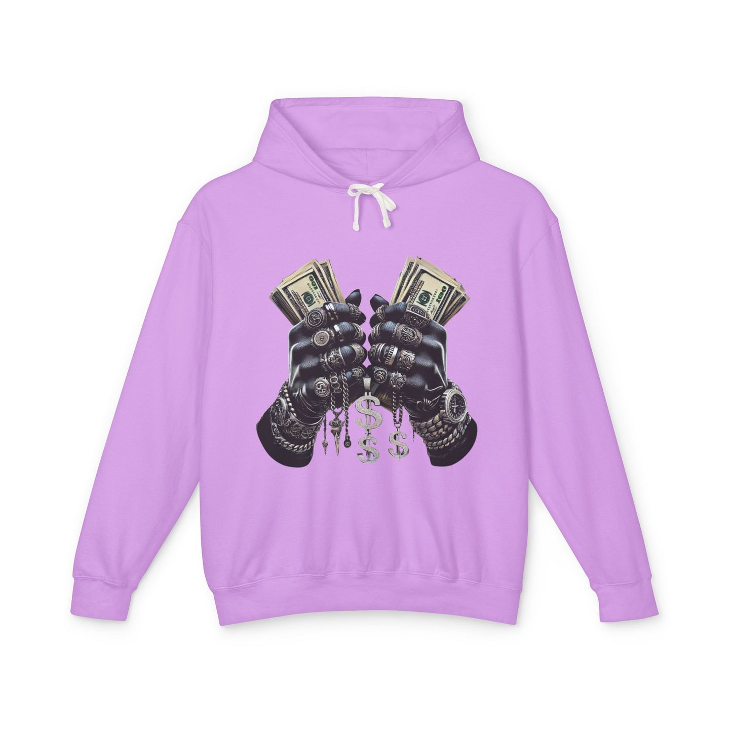 Money Moves Unisex Lightweight Hooded Sweatshirt, Casual Pullover, Streetwear, Unique Gift, Graphic Hoodie, Everyday Wear