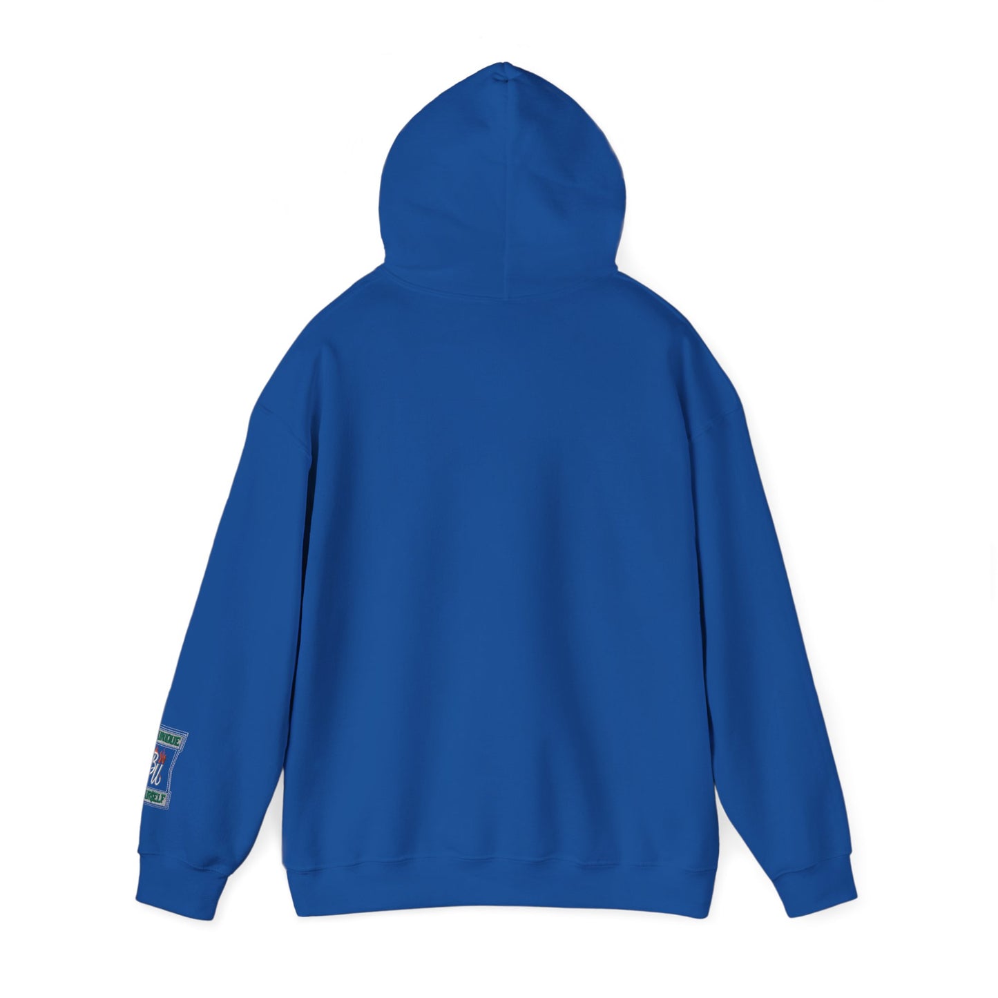 Patchwork Teddy Bear Hoodie — Colorful Grunge Bear Graphic Sweatshirt