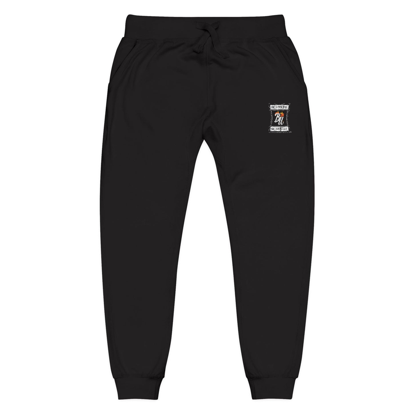 Embroidered Coral Sweatpants – Cozy Fleece Joggers with Script Accent