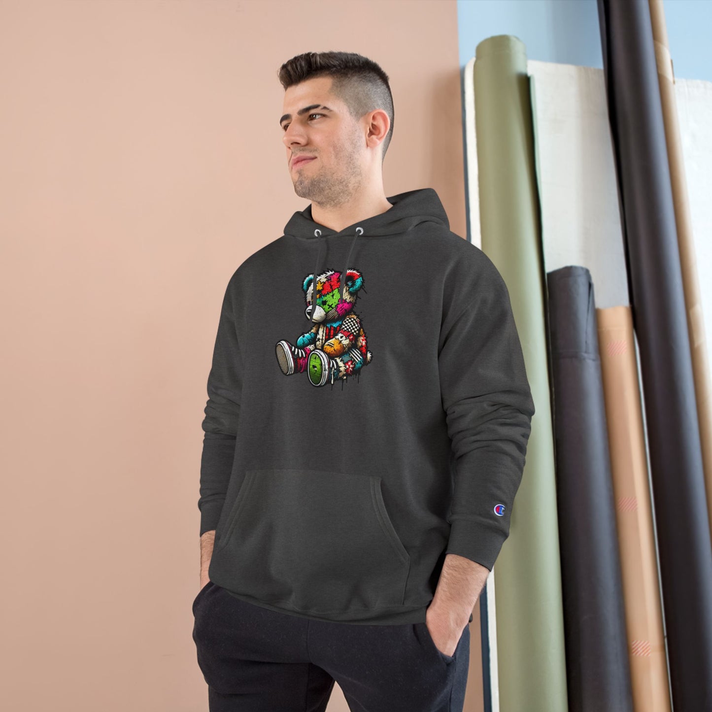 Whimsical Bear Graphic Hoodie - Be Unique, Be Yourself