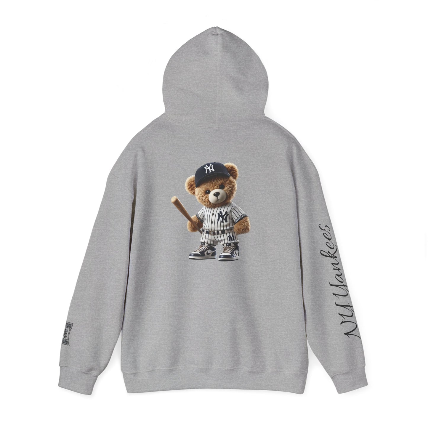 Yankees Teddy Bear Hoodie — Baseball Mascot Pullover